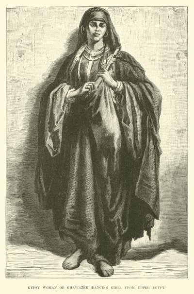 Gypsy Woman or Ghawazee, Dancing Girl, from Upper Egypt by English School