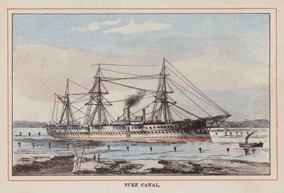 HM Indian Troop-Ship: Suez Canal by English School