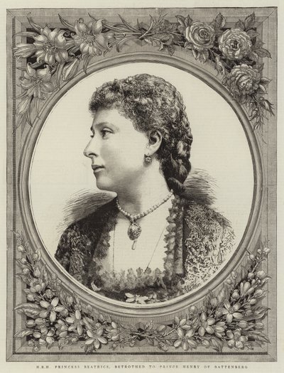 H R H Princess Beatrice, Betrothed to Prince Henry of Battenberg by English School