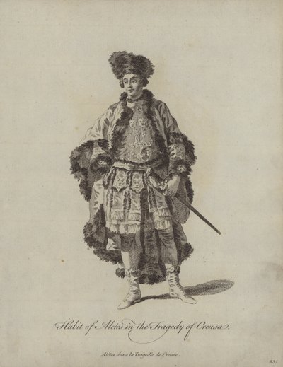 Habit of Aletes in the Tragedy of Creusa by English School