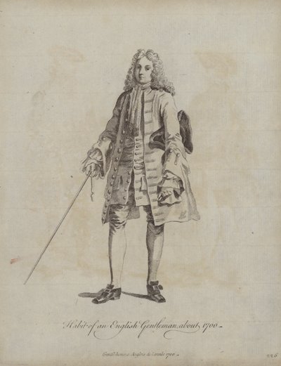 Habit of an English Gentleman about 1700 by English School