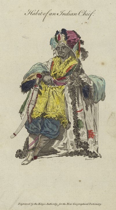 Habit of an Indian Chief by English School