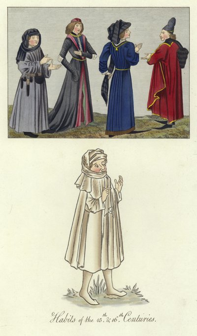 Habits of the 15th and 16th Centuries by English School
