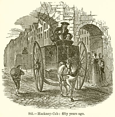 Hackney-Cab: Fifty Years Ago by English School