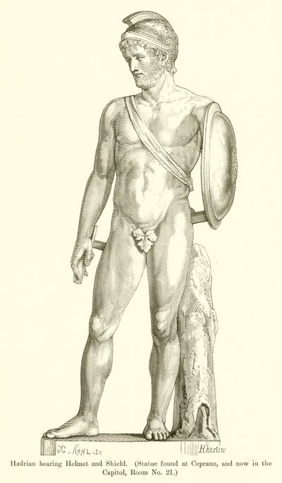 Hadrian Bearing Helmet and Shield by English School