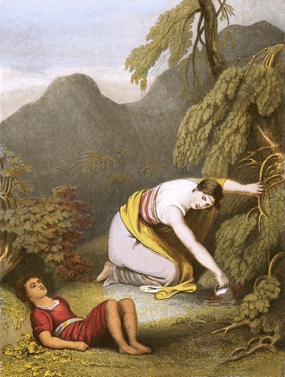 Hagar and Ishmael by English School