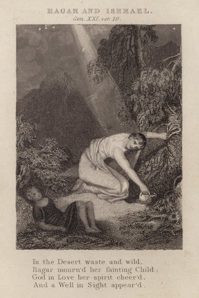 Hagar and Ishmael, Genesis XXI, ver 19 by English School