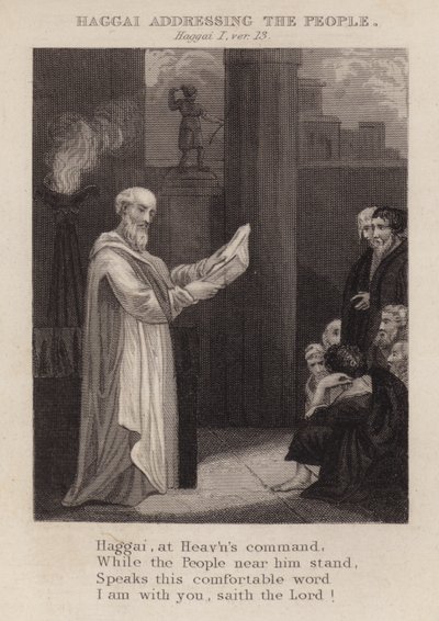 Haggai Addressing the People, Haggai 1:13 by English School