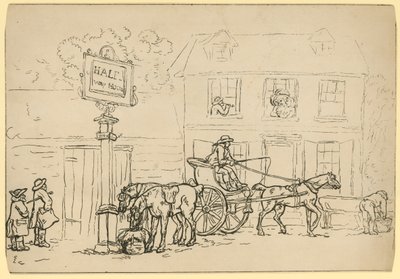 Halfway House Tavern by English School