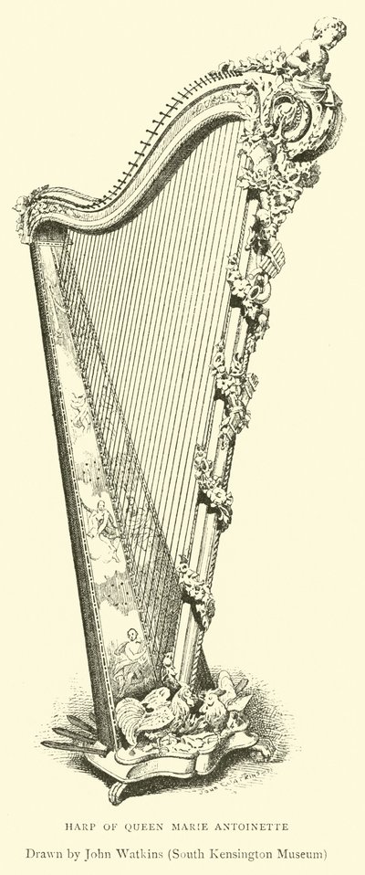 Harp of Queen Marie Antoinette by English School