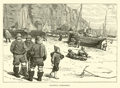 Hastings fishermen by English School