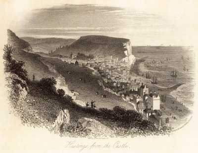 Hastings from the Castle by English School