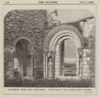 Haughmond Abbey, Near Shrewsbury, South Door of the Church from Cloister by English School