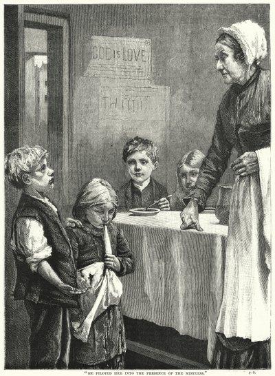 "He piloted her into the presence of the mistress" by English School