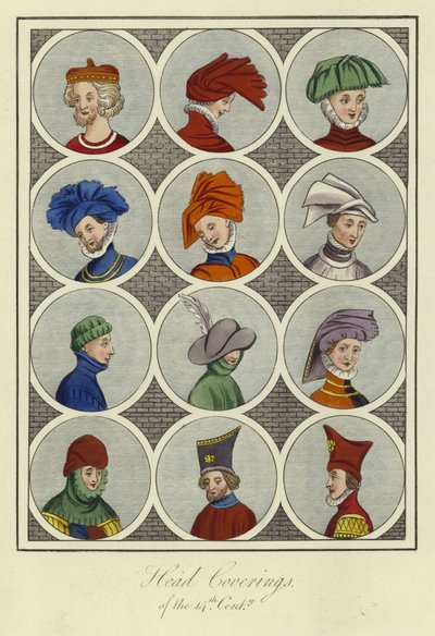 Head coverings of the 14th Century by English School
