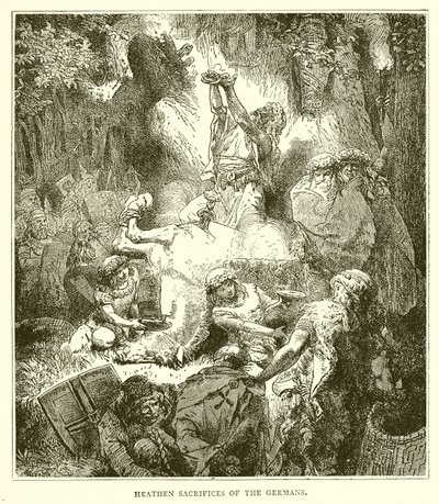 Heathen Sacrifices of the Germans by English School