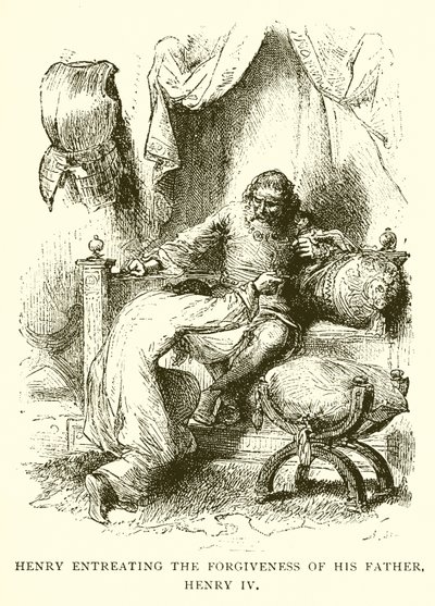 Henry Entreating the Forgiveness of His Father, Henry IV by English School
