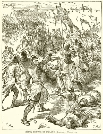 Henry II Invading Ireland by English School