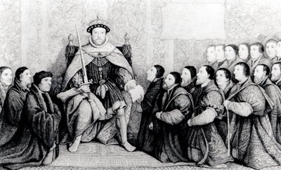 Henry VIII Bestowing the Charter on the Barber Surgeons by English School
