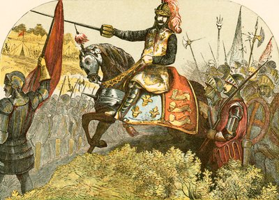 Henry V at the Battle of Agincourt by English School