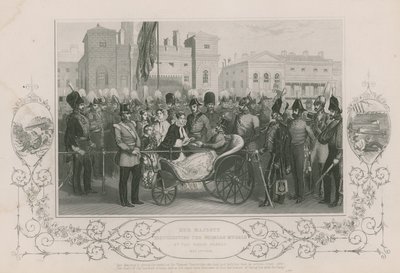 Her Majesty Distributed the Crimean Medals at the Horse Guards, 18 May 1856 by English School