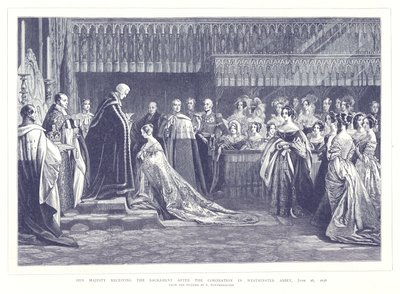 Her Majesty Receiving the Sacrament after the Coronation in Westminster Abbey, June 28, 1838 by English School