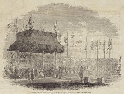 Her Majesty the Queen laying the Foundation-Stone of Wellington College, near Sandhurst by English School