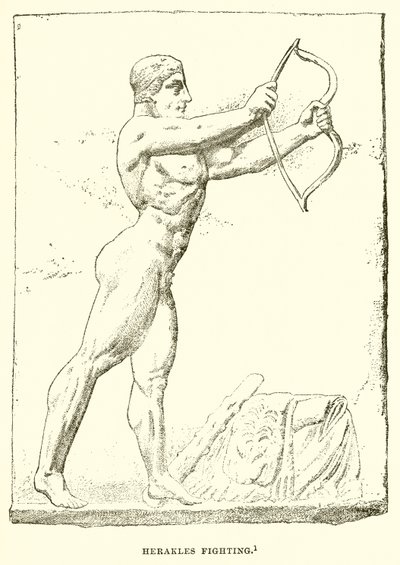 Herakles Fighting by English School