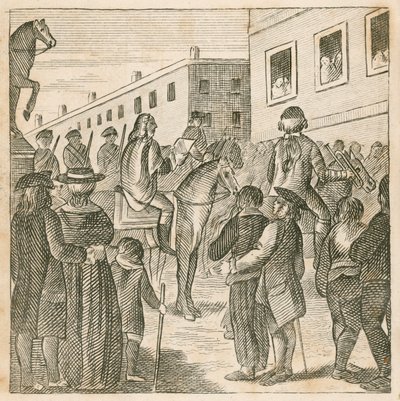 Heralds Proclaiming King George I at Charing Cross, London by English School