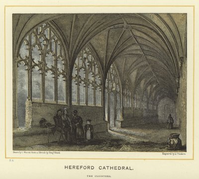 Hereford Cathedral, The Cloisters by English School