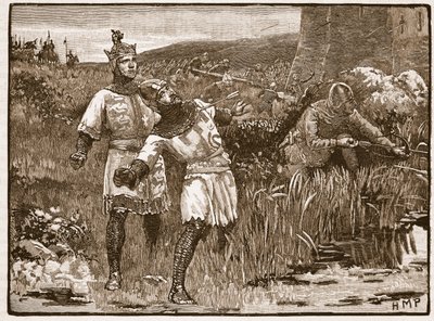 Heroism of St. Clair at the Siege of Bridgnorth Castle (Illustration from Cassell