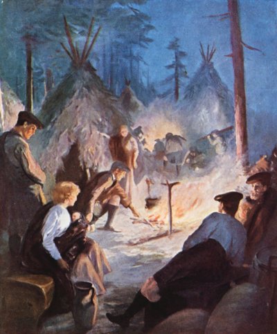 Highland Settlers camping on the shores of Prince Edward Island by English School