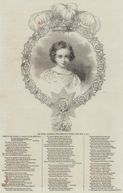 His Royal Highness the Prince of Wales, Born 9 November 1841 by English School