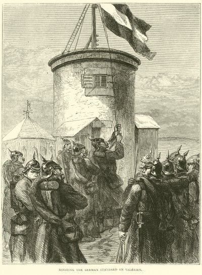 Hoisting the German Standard on Valerien, March 1871 by English School