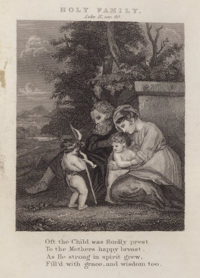 Holy Family, Luke II, ver 40 by English School