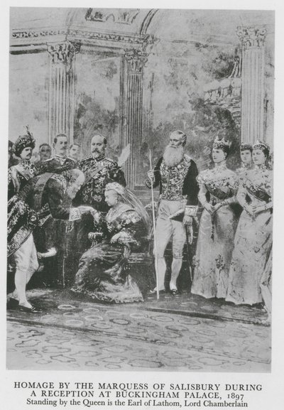 Homage by the Marquess of Salisbury during a Reception at Buckingham Palace by English School