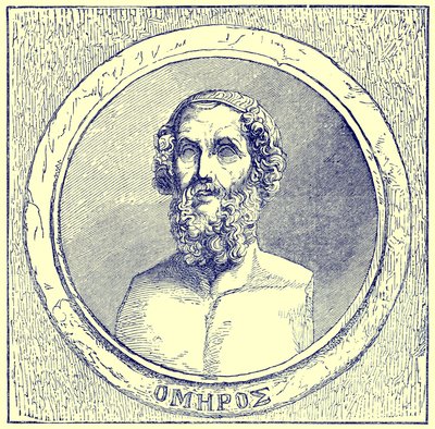 Homer (illustration from The Illustrated History of the World, published c.1880) by English School