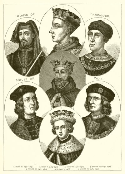 House of Lancaster. House of York by English School