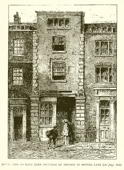 House Said to Have Been Occupied by Dryden in Fetter Lane by English School