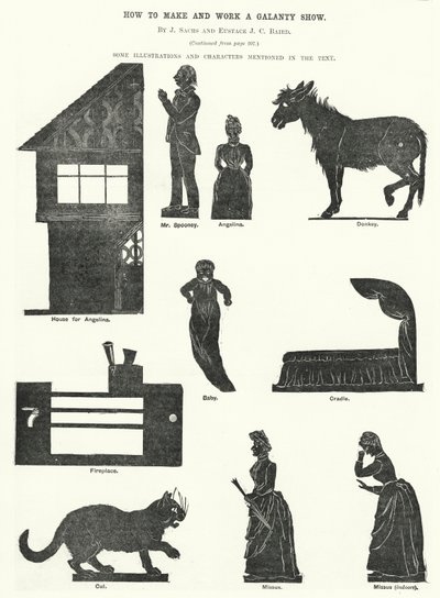 How to Make and Work a Galanty Show, by J Sachs and Eustace J C Baird by English School