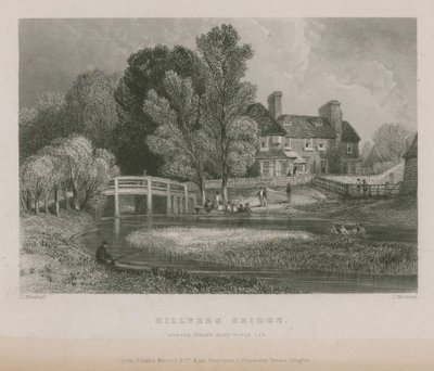 Hughes Ferry Boat Over the River Lea by English School