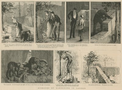 Humours of Gardening in London by English School