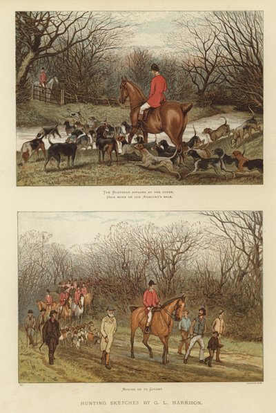 Hunting Sketches by G L Harrison by English School