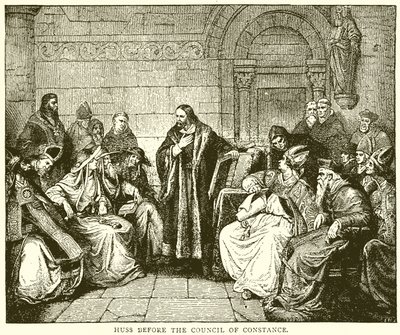 Huss before the Council of Constance by English School