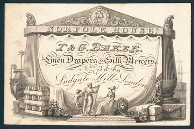 I & G Baker, linen drapers and silk mercers by English School