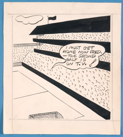 I must get home now Fred - the second half is on T.V.!, drawing published in the London Evening Standard, April 1956 by English School
