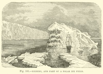 Iceberg, and Part of a Polar Ice Field by English School