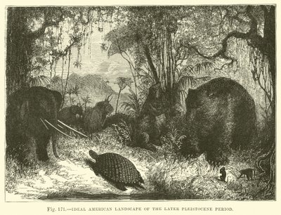 Ideal American Landscape of the Later Pleistocene Period by English School
