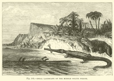 Ideal Landscape of the Middle Oolite Period by English School