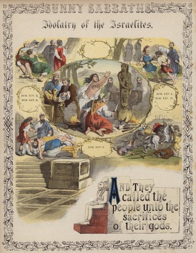 Idolatry of the Israelites by English School